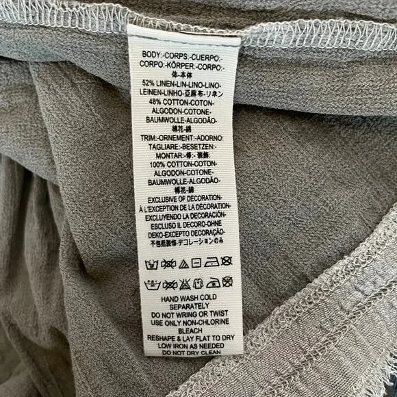 Free People | Womens Light Gray Relaxed Ruffled Tunic Top | Size: S - Picture 5 of 5